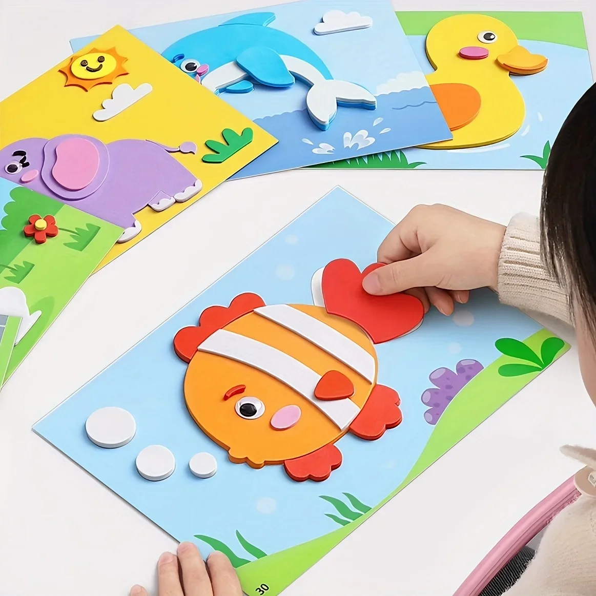 3D Foam Animal Sticker Set, 10 Pieces 2