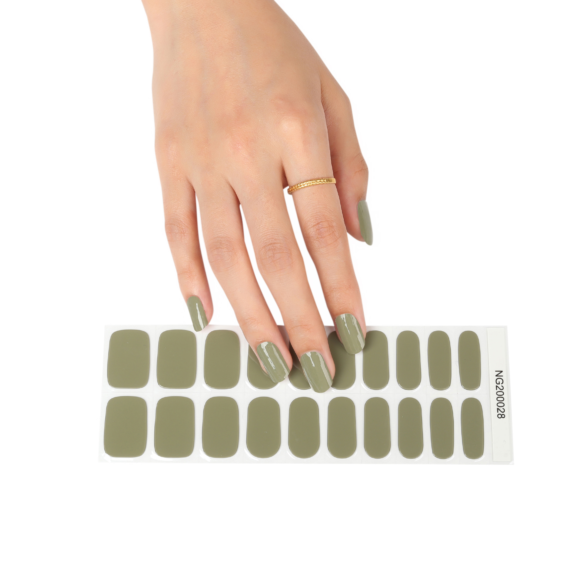 Halbgehärtete Gel-Nagelsticker mit Pink-Muster 4