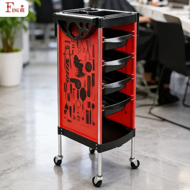 Multi-Color Beauty Salon Trolley Cart 4