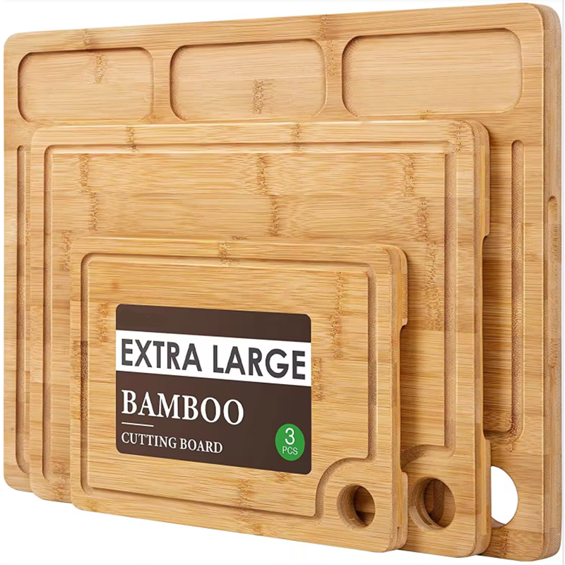 Bamboo Board Set with Storage Compartments 2