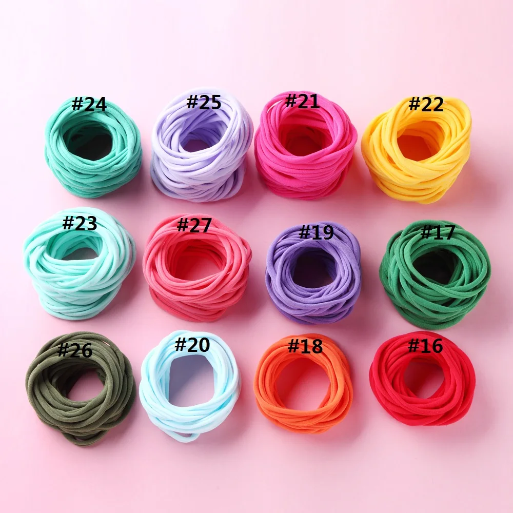 20 Teile los Baby Mädchen DIY Nylon Stirnbänder 4