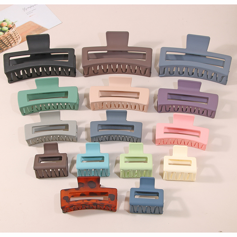 Rectangular Matte Plastic Hair Claw 4