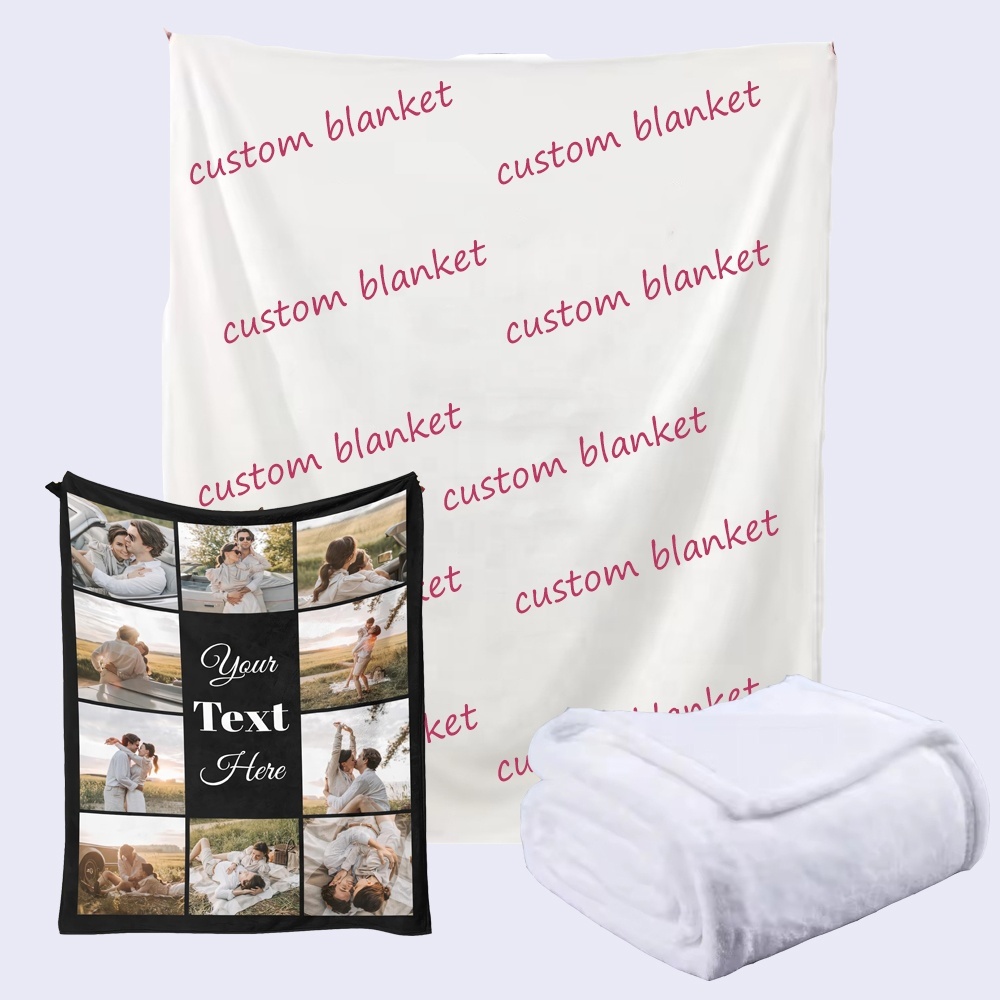 Polyester Digit Printed Sublimation White Mink Blanket Flannel 3