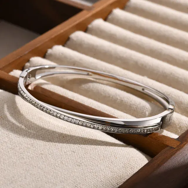 Cubic Zirconia Cuff Bracelet 3