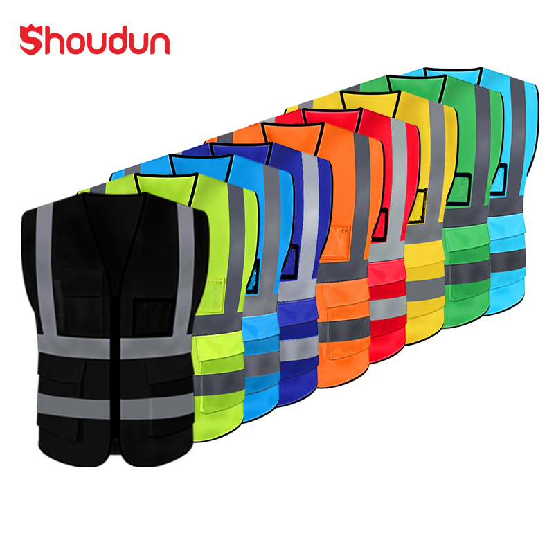 Multi-pocket Construction Engineer Reflective Work Vest Quick Dry