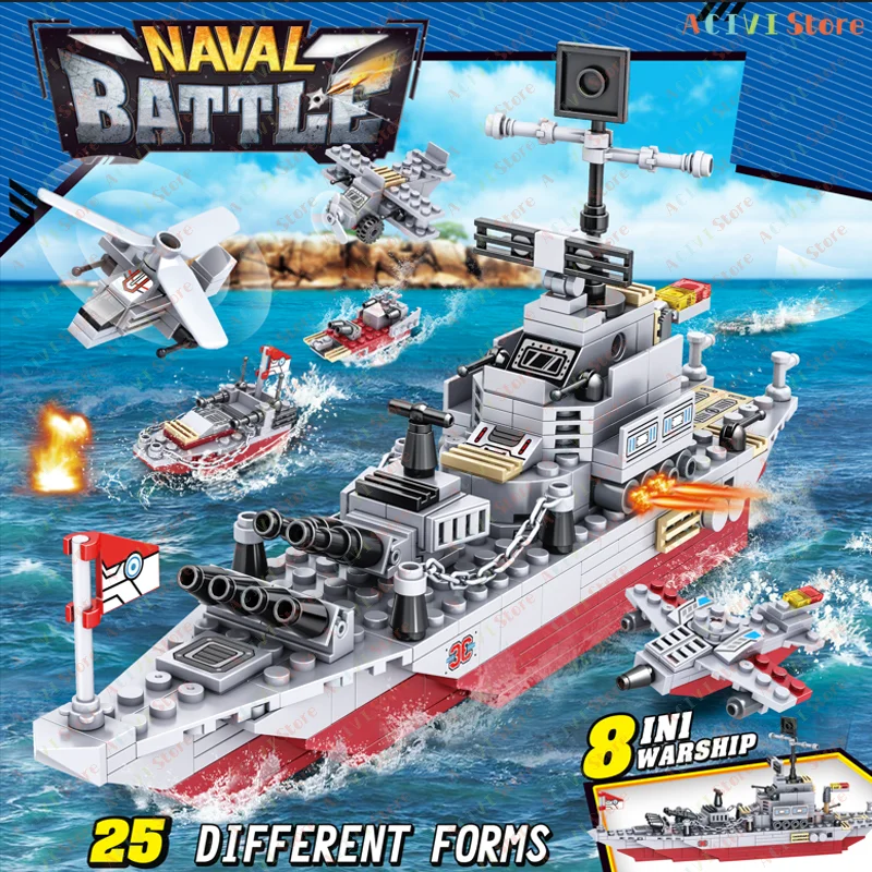 Navy War Chariot Schiff Armee Boot Flugzeug Modell 2