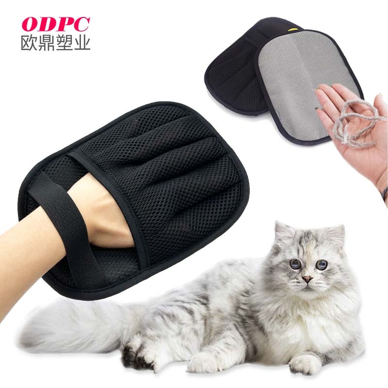 Electrostatic Pet Hair Removal Gloves With Sticky Brush