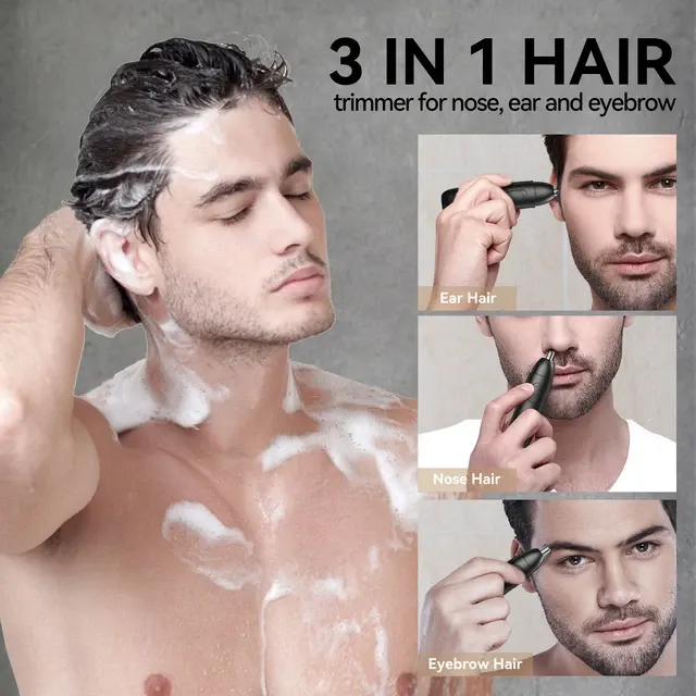 Rechargeable Nose and Eyebrow Trimmer for Men 2