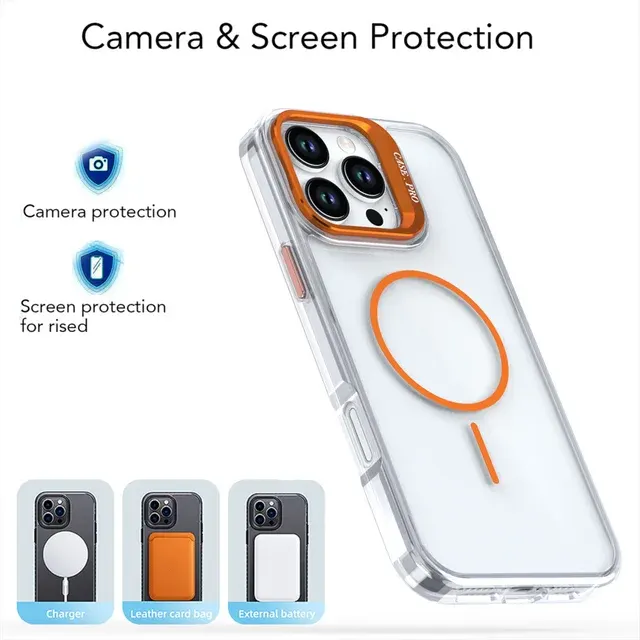 Clear MagSafe Phone Case with Lens Stand 2