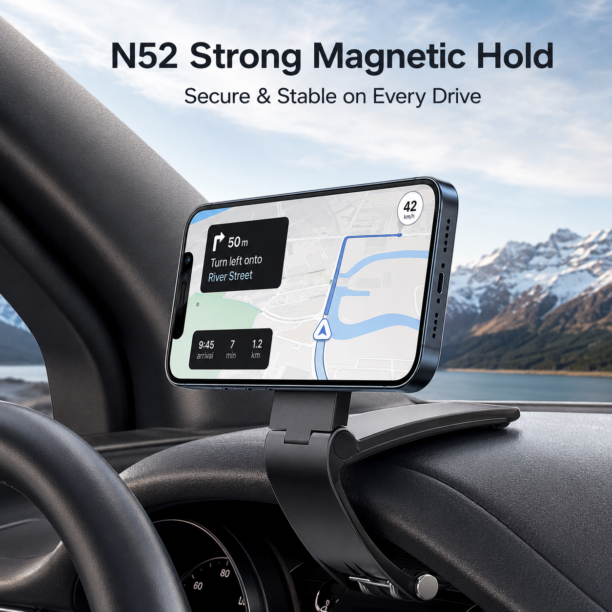 Foldable Magnetic Car Phone Mount 3