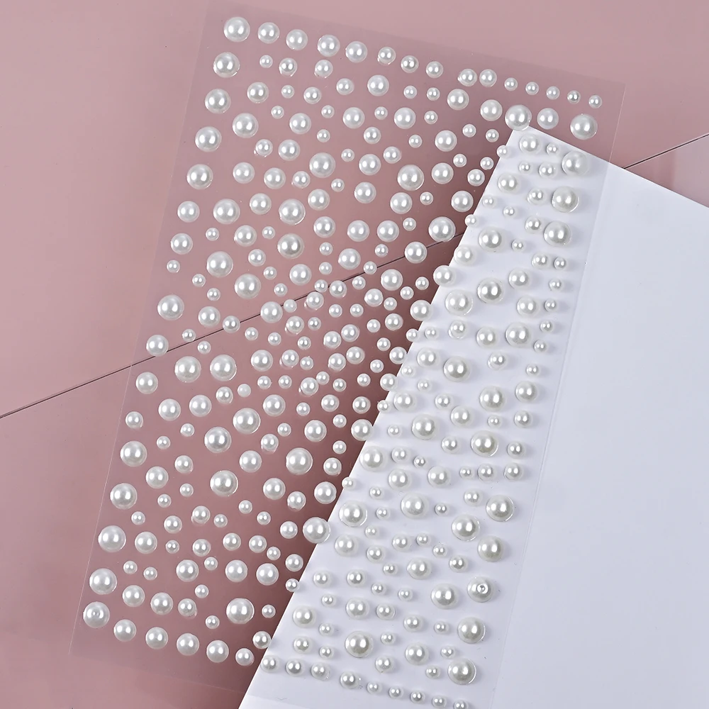 Selbstklebende Runde Perlen-Strass-Steine 3-5 mm 3