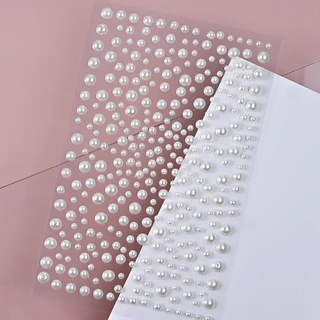 Self-Adhesive Round Pearl Rhinestones 3-5mm 3