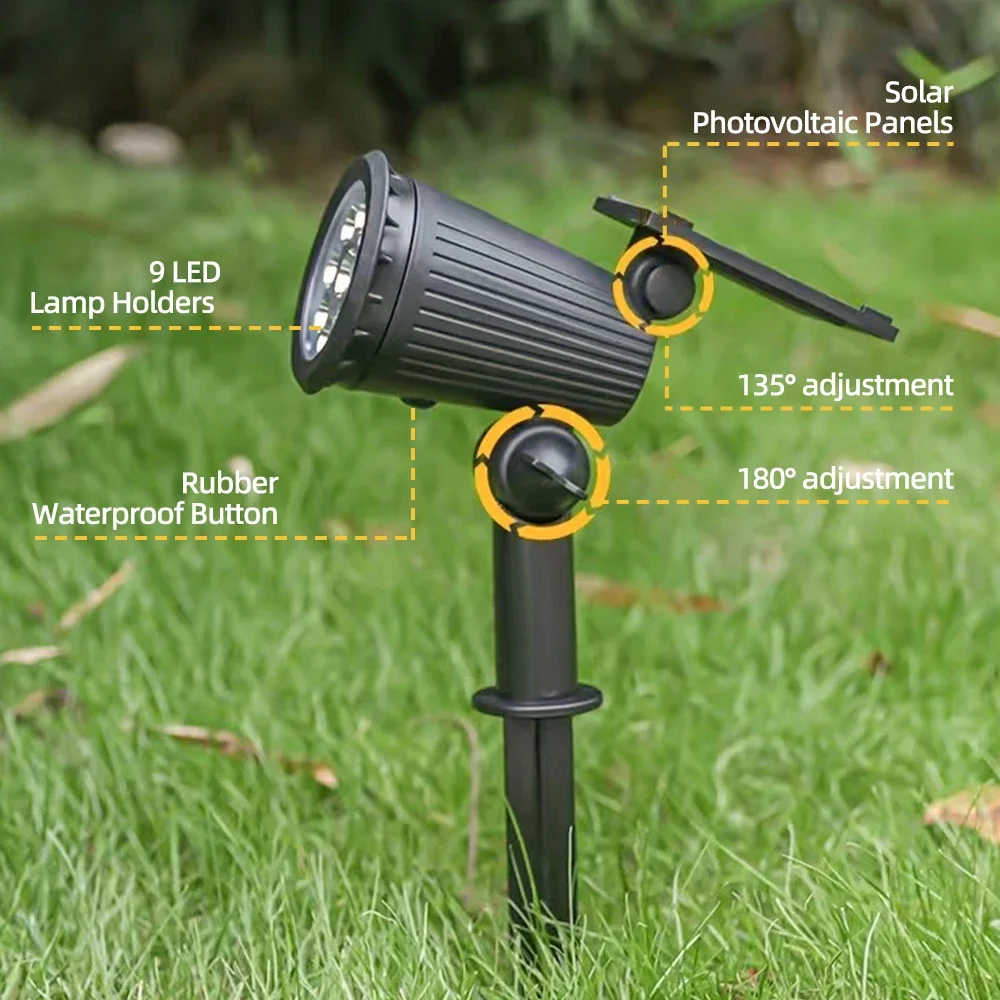 RGB-Solarstrahler mit 9 LEDs, IP65 2