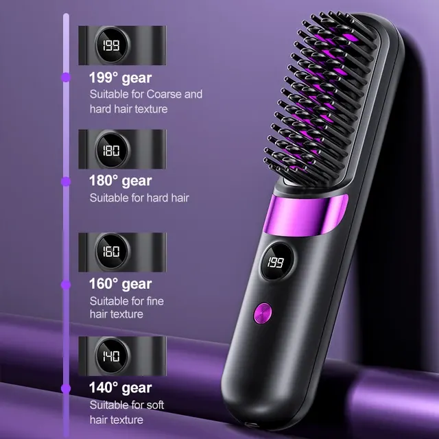 Cordless Hair Straightener Brush 4