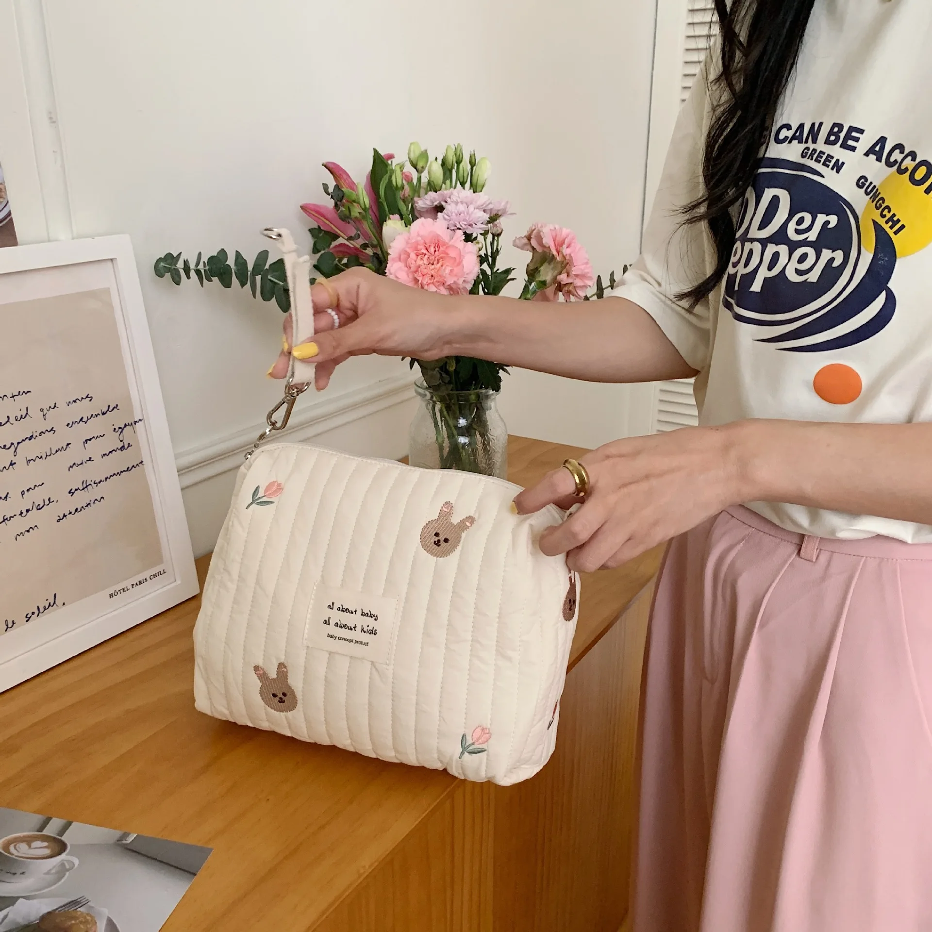 Ins Baumwolle Windel Tasche für Kinderwagen Hängen Baby 3