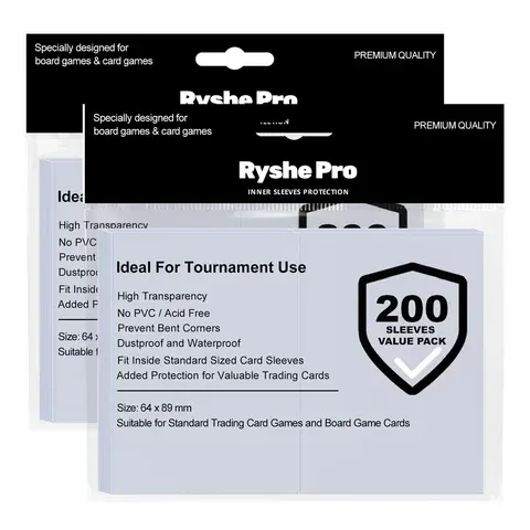 200 Pieces 64 x 89 mm Card Sleeves