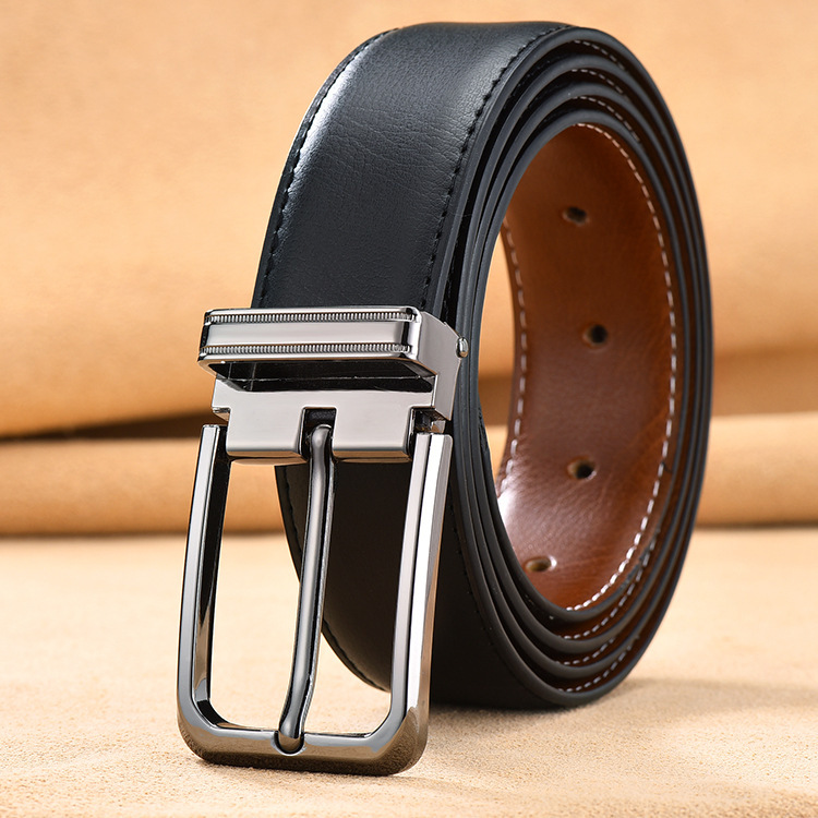 Reversible Black and Brown Leather Belt 2