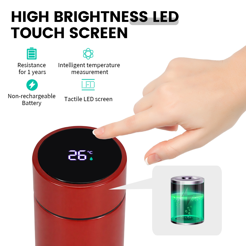 Edelstahl Trinkflasche mit LED-Temperaturanzeige 4