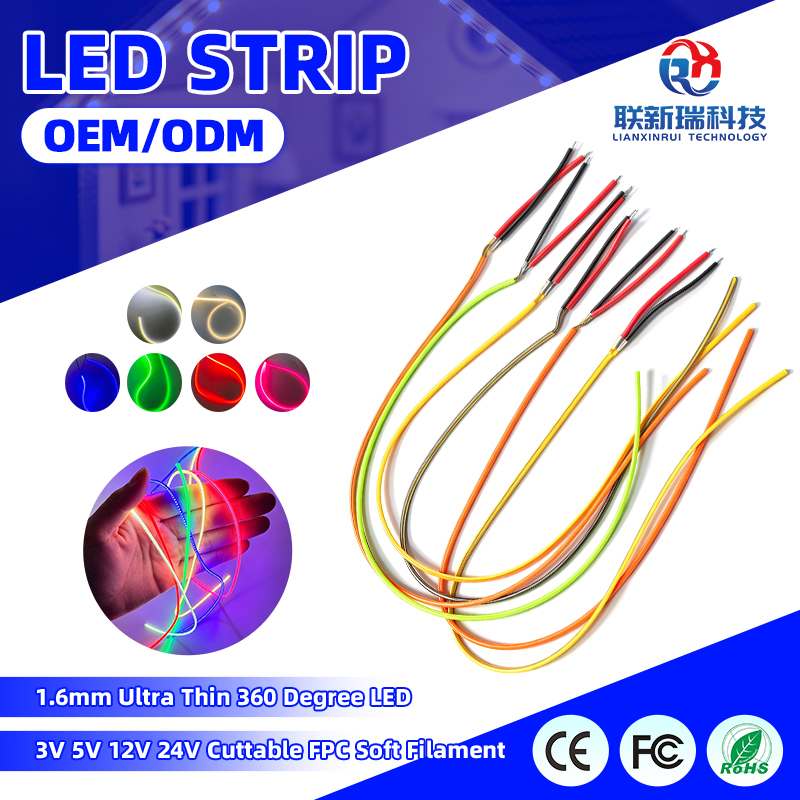 Flexibler COB-LED-Filament-Streifen 1,6 mm
