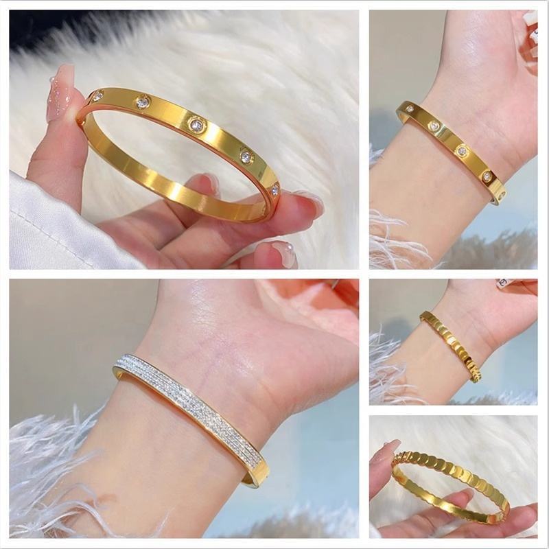 18K Gold Zircon Charm Bracelet 4