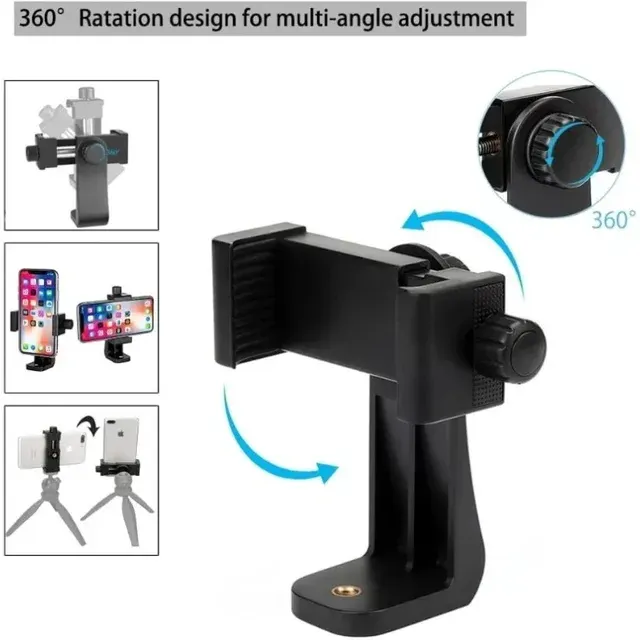 Universal Phone Tripod Adapter, 360° Clamp 3