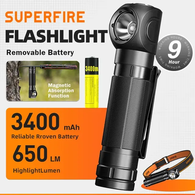 Rechargeable LED Headlamp with Magnet Base 1