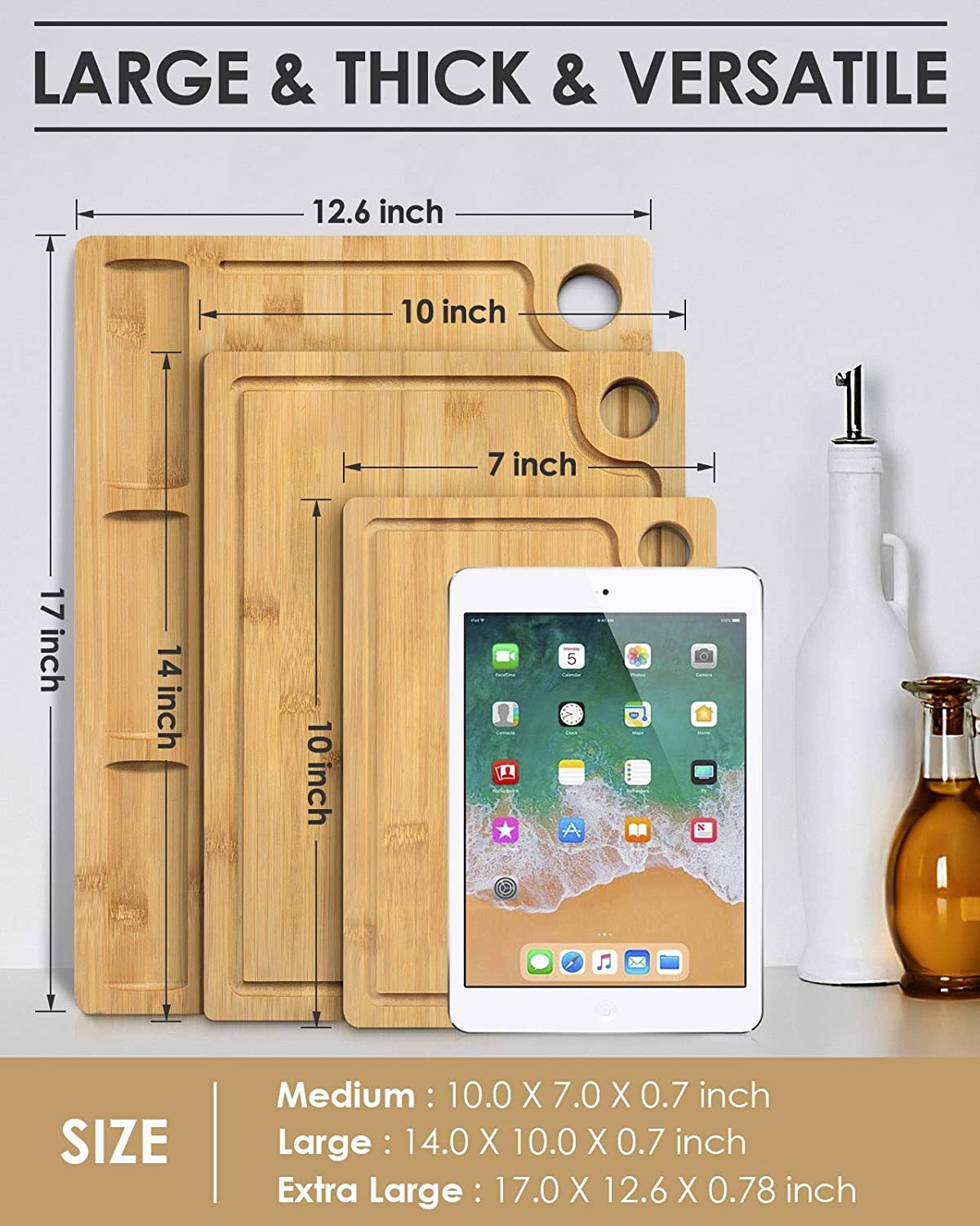 Bamboo Board Set with Storage Compartments 4