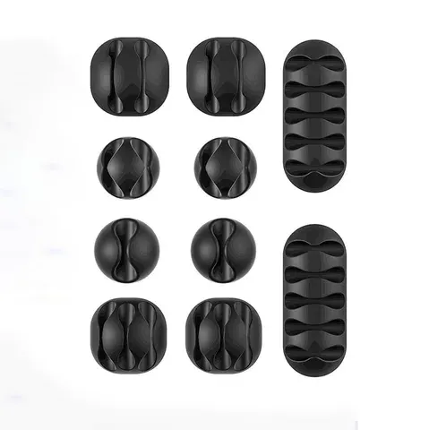 10-Piece Silicone USB Cable Holder Set