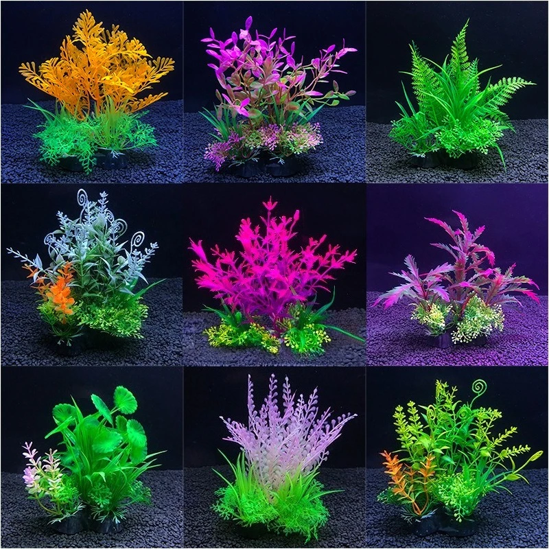 Künstliche Aquarium-Dekoration Pflanzen Unterwasser-Kunststoffpflanzen Ornament Wasserpflanze Aquarium Gras