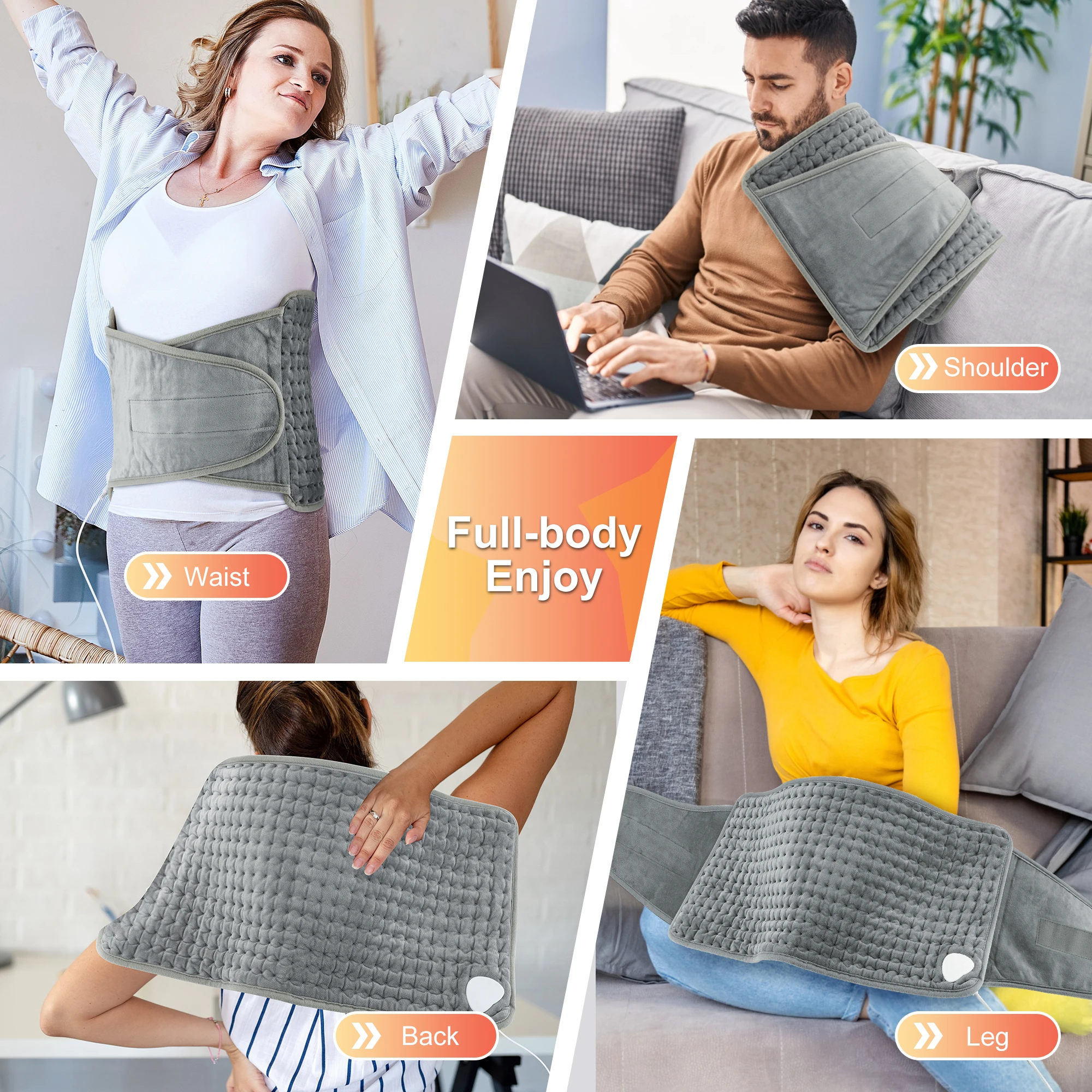 Elektrische Heizung Taille Gürtel Tragbare Thermische Pad Office 4