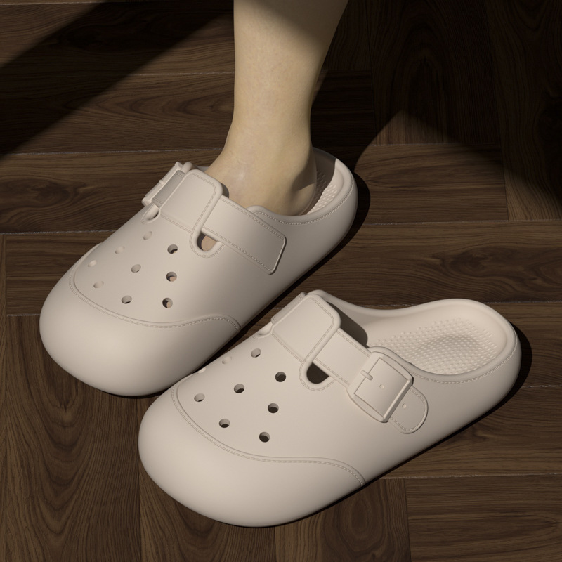 Hole Shoes Summer Buckle Baotou Slippers Outerdoor Garden