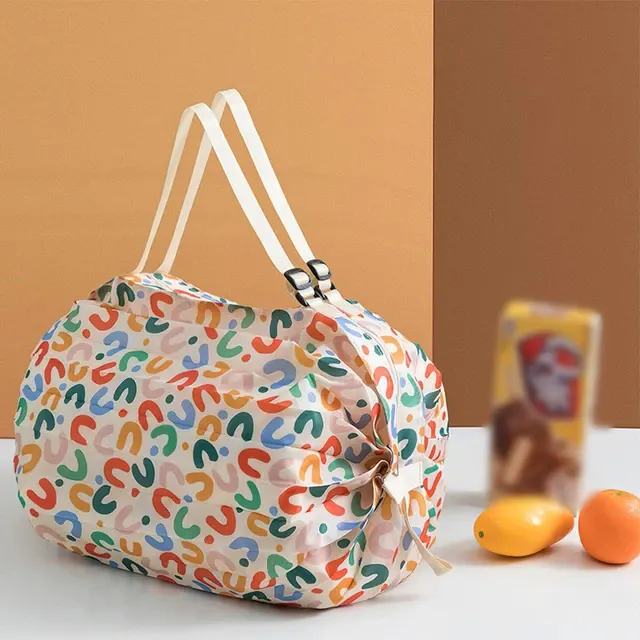 1pc Faltbare Einkaufstaschen Lagerung Tasche mit Griff Tragbare 4