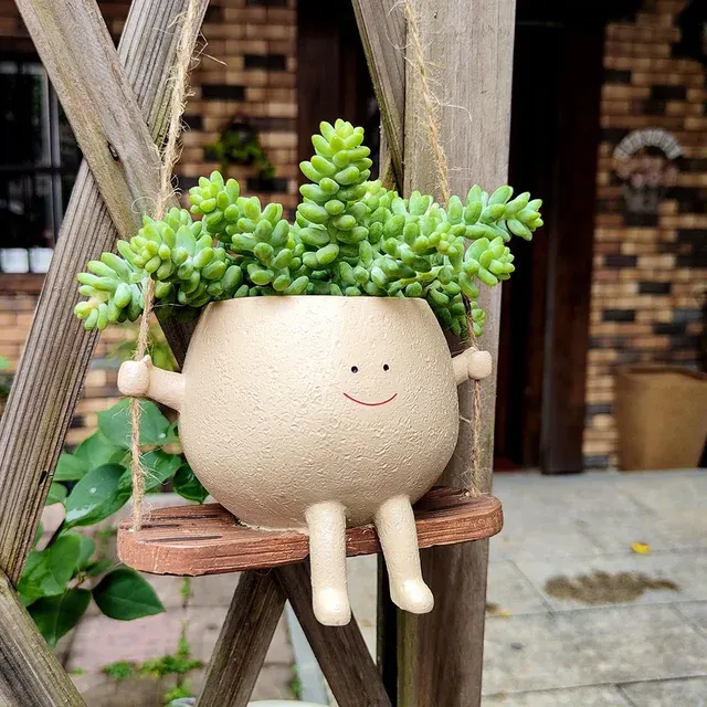 Resin Hanging Planter 2