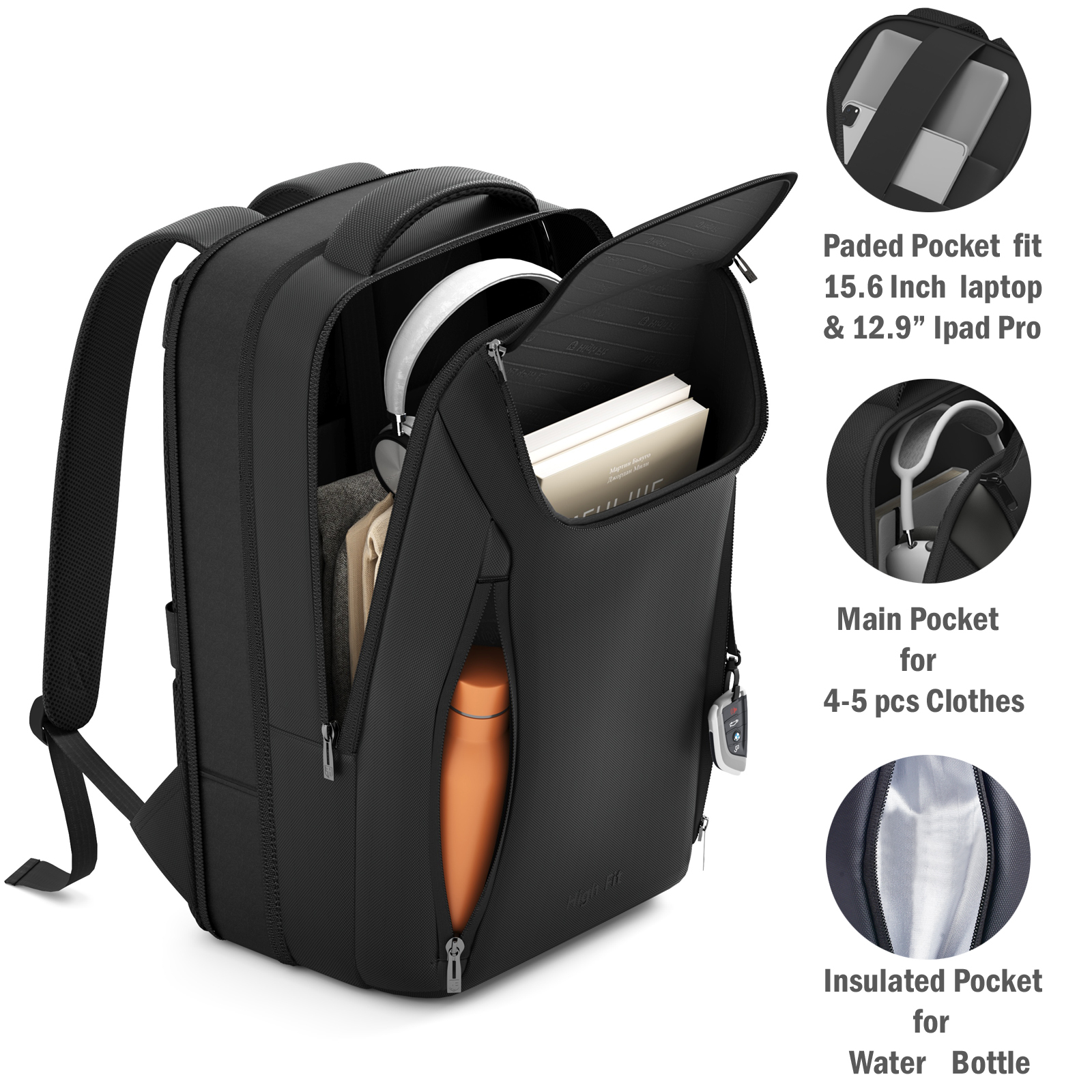 Large Waterproof Nylon Laptop Backpack 3