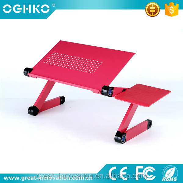 Portable Aluminum Laptop Stand Adjustable Folding Desk With 3