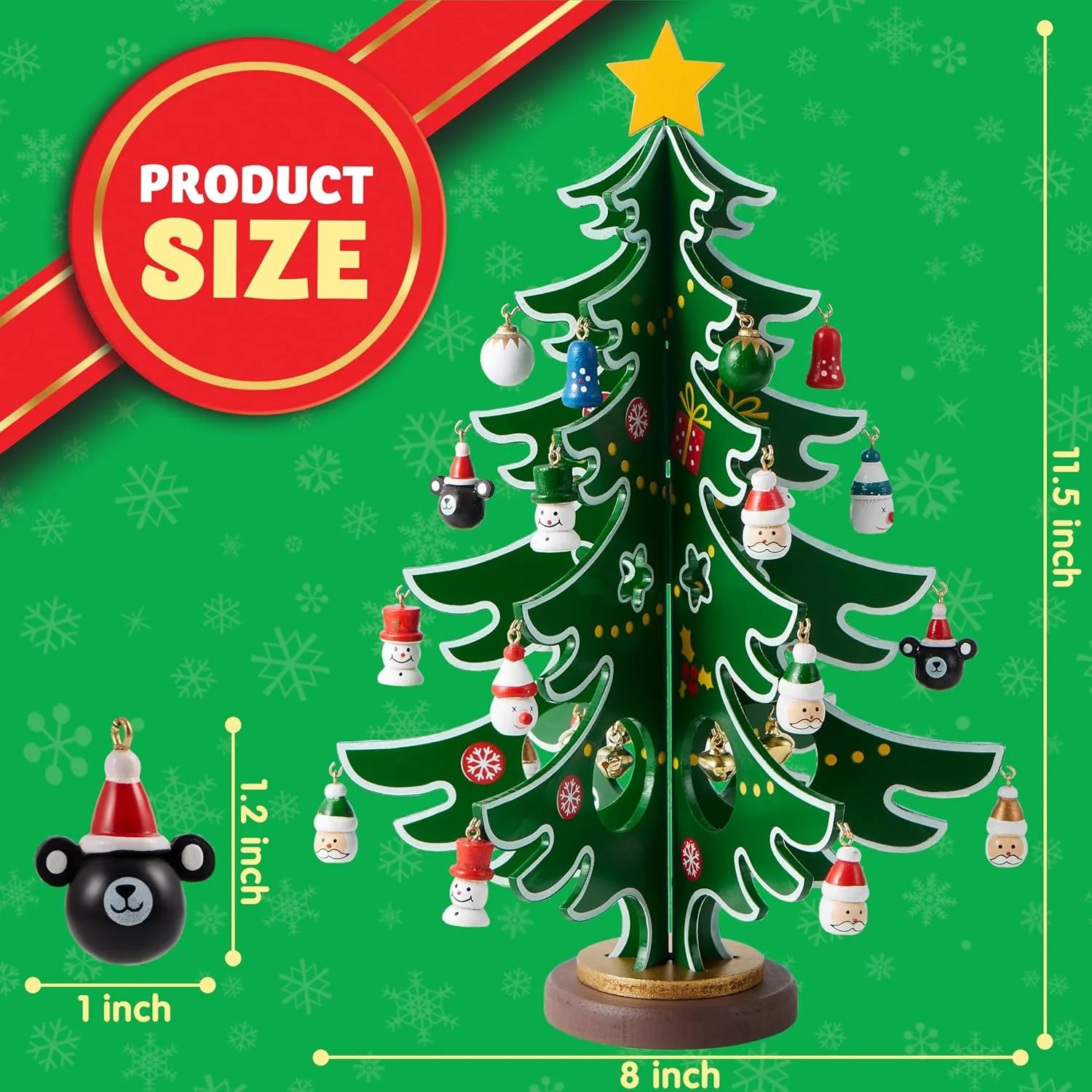 Sloosh Weihnachts-Adventskalender 24-Tage-Countdown-Kalender mit Christbaumschmuck für Kinderparty-Weihnachtsgeschenk 3
