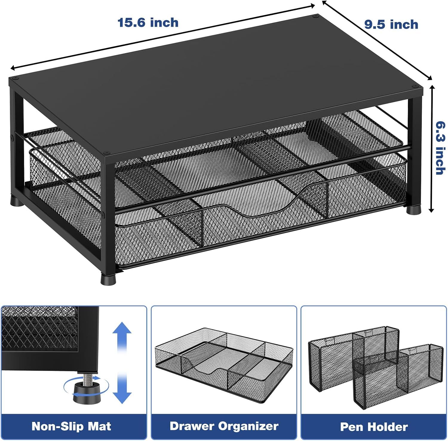 2-Tier Metal Desk Organizer 3