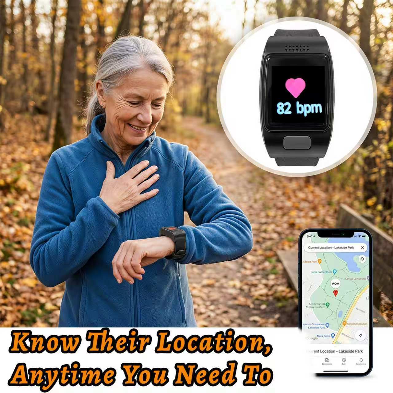 VL12S Elderly Smart Watch SOS Emergency Call GPS 2