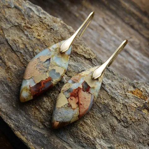 Emperor Stone Bohemian Style Natural Royal Leaf Pendant