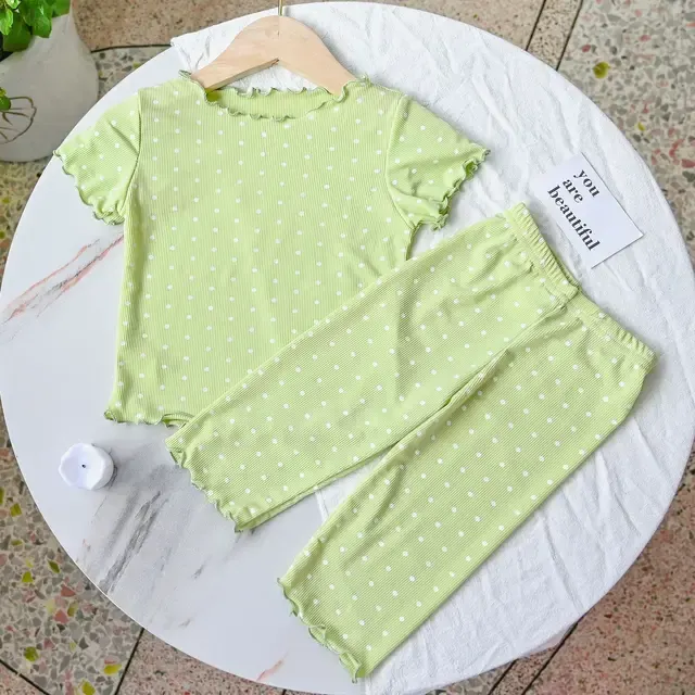 Sommer-Pyjama-Set für Mädchen mit Blumenmuster 3