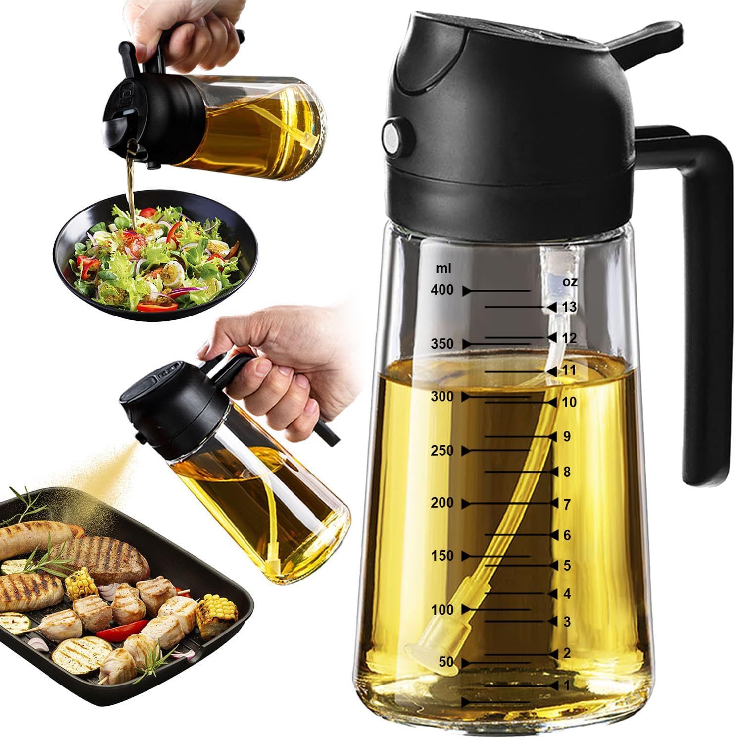 Supply Glass Oil Sprayer Household Kitchen Two-Use Atomizing
