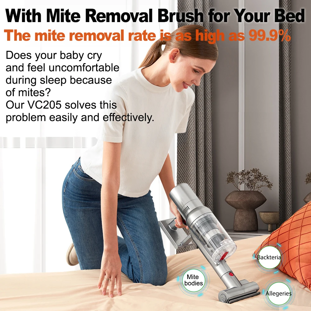 Cordless Handheld Vacuum with Touchscreen, 27000 Pa 2