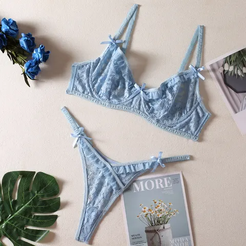Transparente Spitzen-Dessous