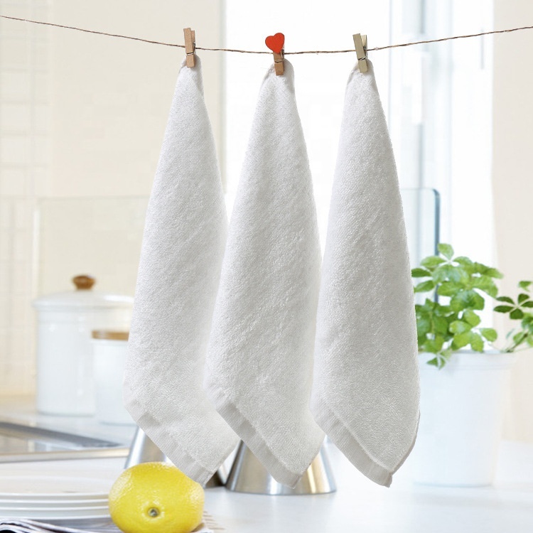 6-Pack White Bamboo Baby Washcloths