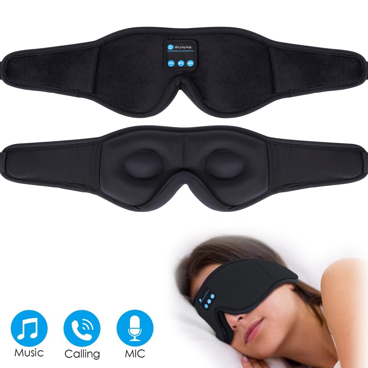 Sleep Headphones Wireless Adjustable Washable Music Smart Ultra