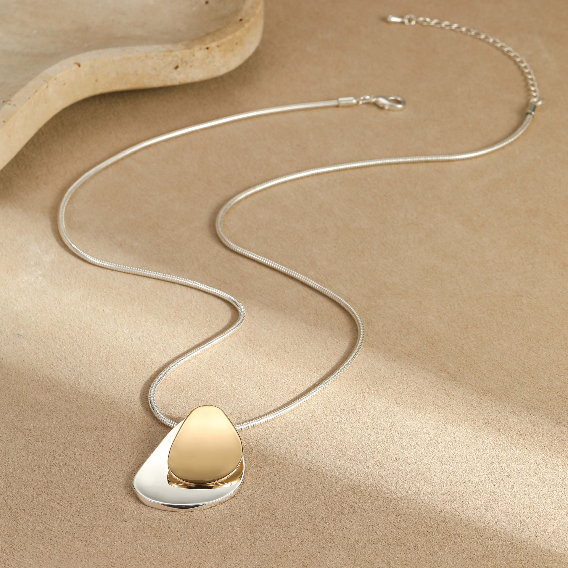 Minimalist Waterdrop Pendant Adjustable Necklace 2