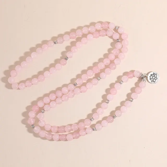 Rose Quartz Mala Necklace 4