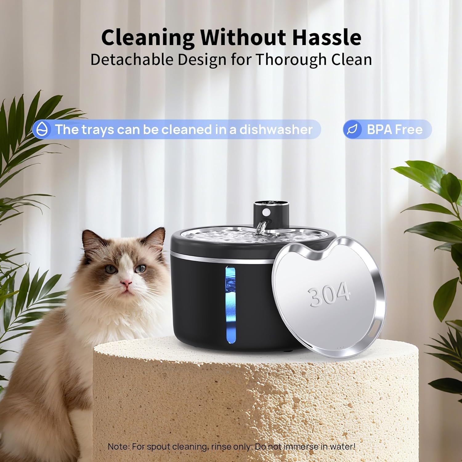 Cat Dog Automatic Waterproof Cordless Rechargeable Battery Operated 4