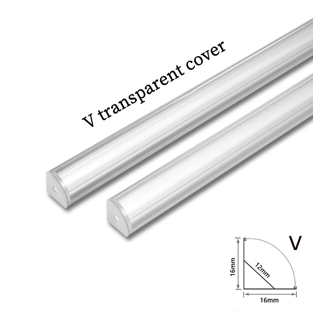 50cm Aluminium-Kanal für LED-Streifen U V-Stil Aluminiumprofil mit 2