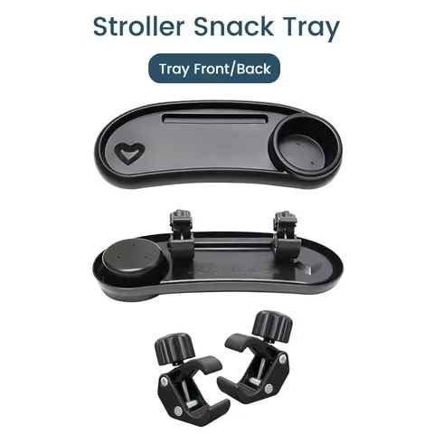 3-in-1-Universal-Snack-Tablett für Kinderwagen Verstellbarer Getränkehalter Telefonsteckplatz Kompatibel mit